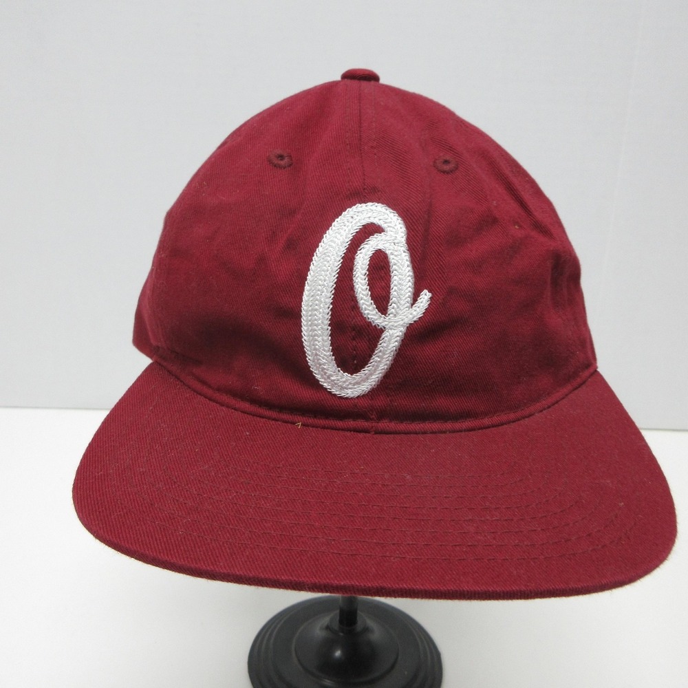 OBEY Worldwide O Logo Strapback Hat‎ Cap Maroon Cotton Adjustable NWT Streetwear